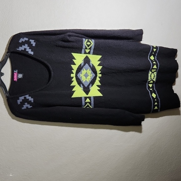 Saywhat Sweater Dress Size XL Aztec Black Yellow ish gray - Picture 1 of 9